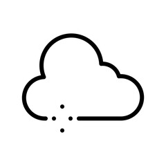 Cloud Blowing, Weather Icon Set. Logo illustration on white background. Flat design style.