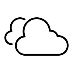 Clouds, Weather Icon Set. Logo illustration on white background. Flat design style.