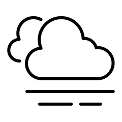 Clouds Fog, Weather Icon Set. Logo illustration on white background. Flat design style.