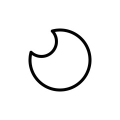 Moon, Weather Icon Set. Logo illustration on white background. Flat design style.