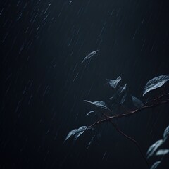 Rain in the forest Generated AI Image