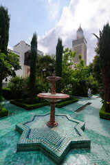 Garden o the great mosque of Paris 