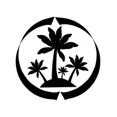 coconut tree logo illustration