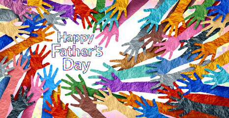 Fathers Day holiday as a celebration and paternal symbol for dad or daddy honoring papa as a global...