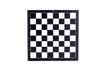 Chess board isolated on white background with clipping path.