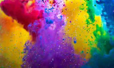 Pride Month - LGBTQ+ Abstrakter dynamischer Hintergrund Symbolbild  mit den bunten Farben des  Regenbogens
