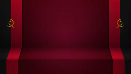 3d background with flag of Angola