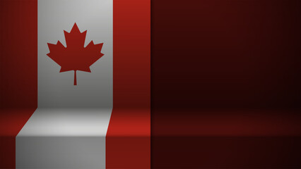 3d background with flag of Canada