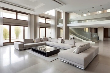 Luxurious Elegant Living Room Decor. Generative AI