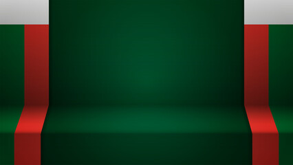 3d background with flag of Madagascar