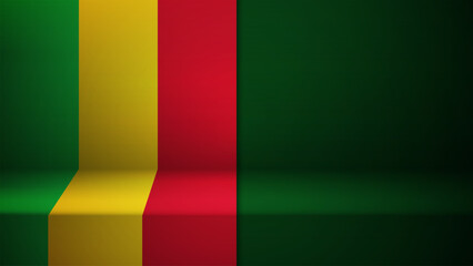 Fototapeta premium 3d background with flag of Mali