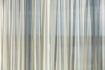 Obraz premium Curtain in the living room, interior design concept, curtain background