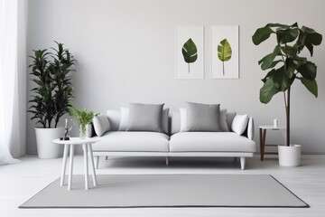 Luxurious Elegant Living Room Decor. Generative AI