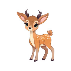 Gentle Beauty: 2D Illustration of a Cute Deer