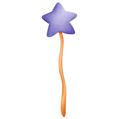 Single purple star balloons decoration design