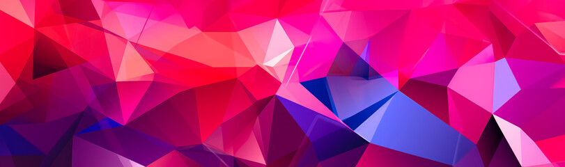 Colorful pink & blue abstract background with geometric shapes, magenta. Generative Ai. 