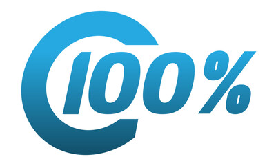 Button Banner 100% service. vector