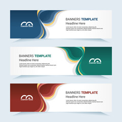 Vector modern set of colorful abstract banners. For card and banner needs. Vector Illustration