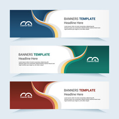 Vector modern set of colorful abstract banners. For card and banner needs. Vector Illustration