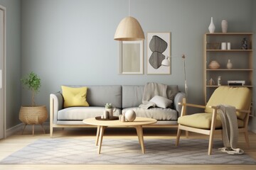 Luxurious Elegant Living Room Decor. Generative AI