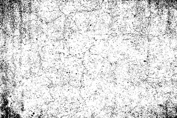 Texture, wall, concrete, black and white grunge background. Wall fragment with scratches and cracks