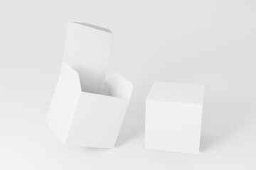Square box mockup, cosmetic, packaging mockup design