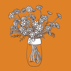 beautiful flowers in a vase