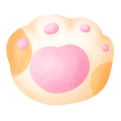  Hand spotted tabby cat beige color watercolor