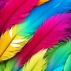 colorful abstract feather texture painted on a background