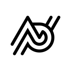 Letter NP creative line monogram logo design © logojos