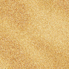 A square background that imitates the texture of small glitter. Gold shimmering grain textured backdrop