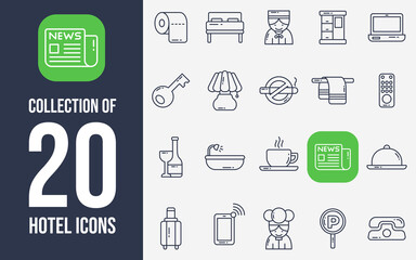 Collection of 20 Hotel Icons