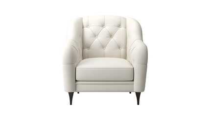 Obraz premium Comfortable armchair on white background. Interior element Generative AI - PNG File