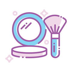 Makeup icon design in four variation color