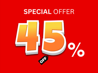 special offer 45% off vector