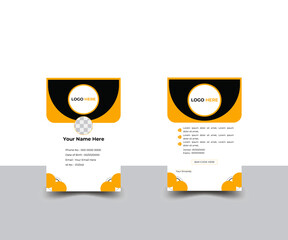 Business id card template, Corporate Business id card template vector design, Front and back cover of a modern business brochure layout or id card template,