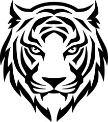 Fototapeta premium Tiger | Minimalist and Simple Silhouette - Vector illustration