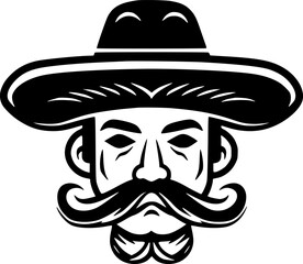 Mexico | Black and White Vector illustration