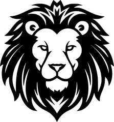 Plakat Lion - Black and White Isolated Icon - Vector illustration