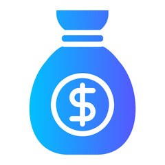 money bag gradient icon
