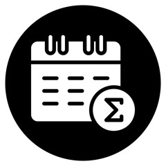 calendar glyph icon