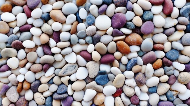 Illustration of small sea stone pebble background, AI Generated