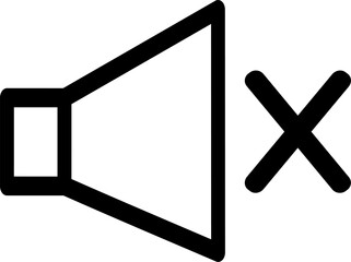 Mute icon. volume speaker button symbol modern, simple,  icon for website design, mobile app, ui. Replaceable vector design.
