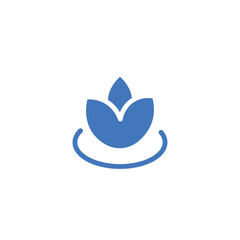 flowers lily nature solid icon