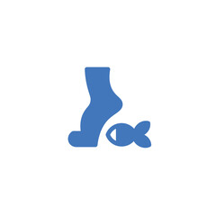 foot health fish solid icon