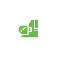 Fototapeta premium automobile car service solid icon
