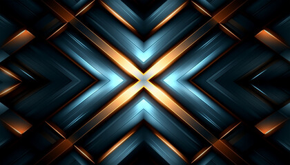 Geometric pattern background with light effect. generative ai