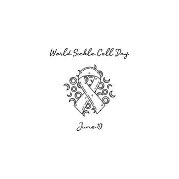 line art of world sickle cell day good for world sickle cell day celebrate. line art. illustration.