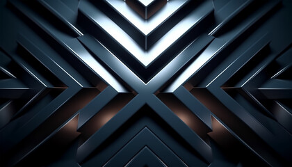 Obraz premium Geometric pattern background with light effect. generative ai