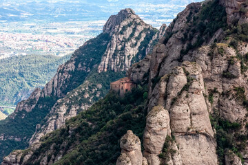 Majestic View of Jagged Mountain Range in Montserrat, Spain